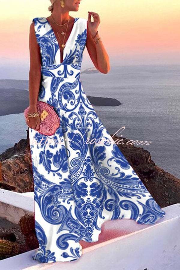 Elise - V-Neck Maxi Party Dress