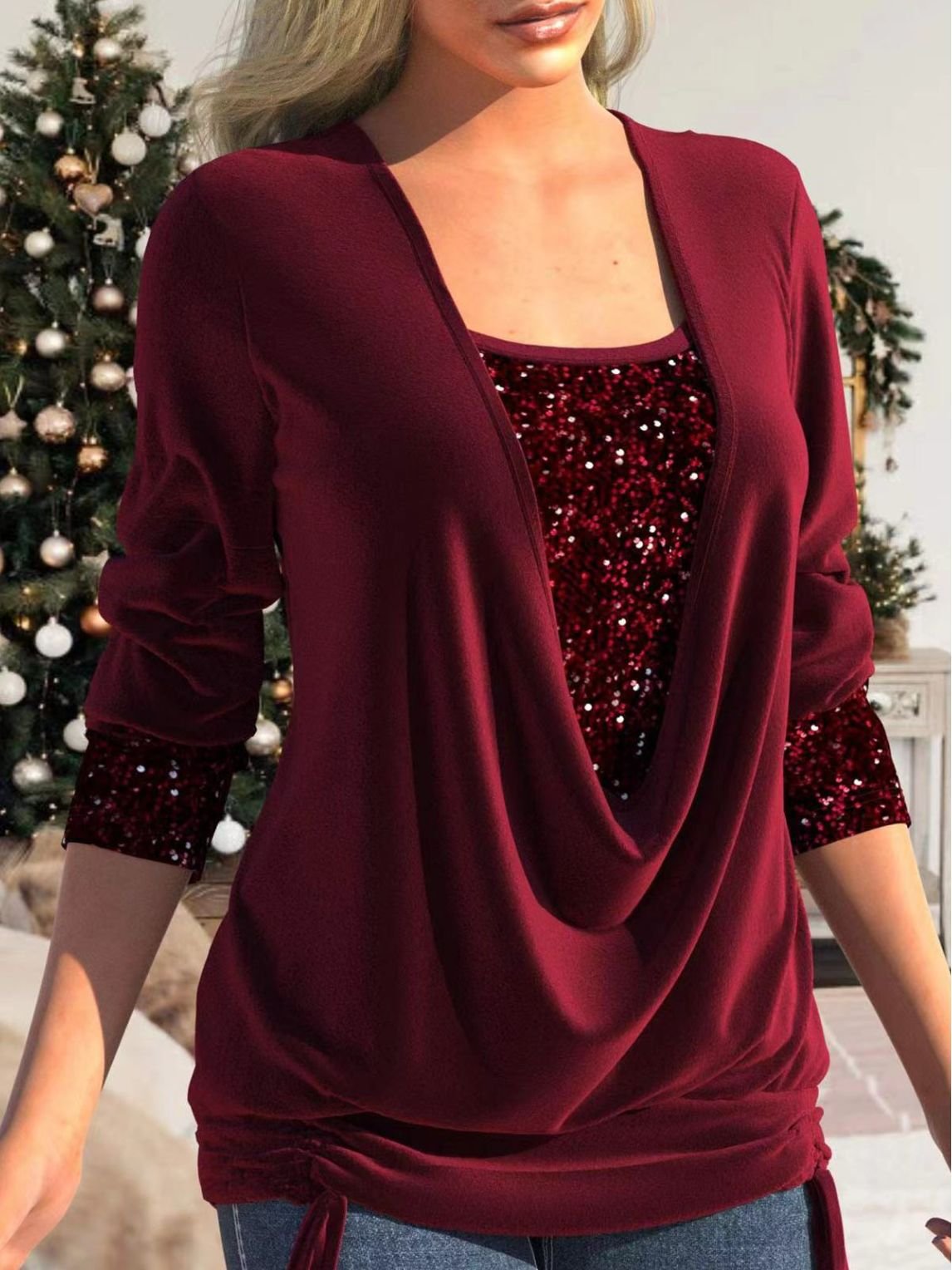 Sienna - Glitter Sequin Blouse