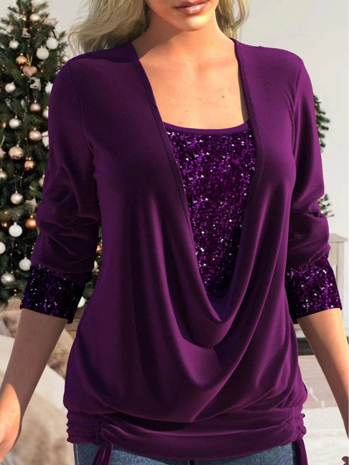 Sienna - Glitter Sequin Blouse