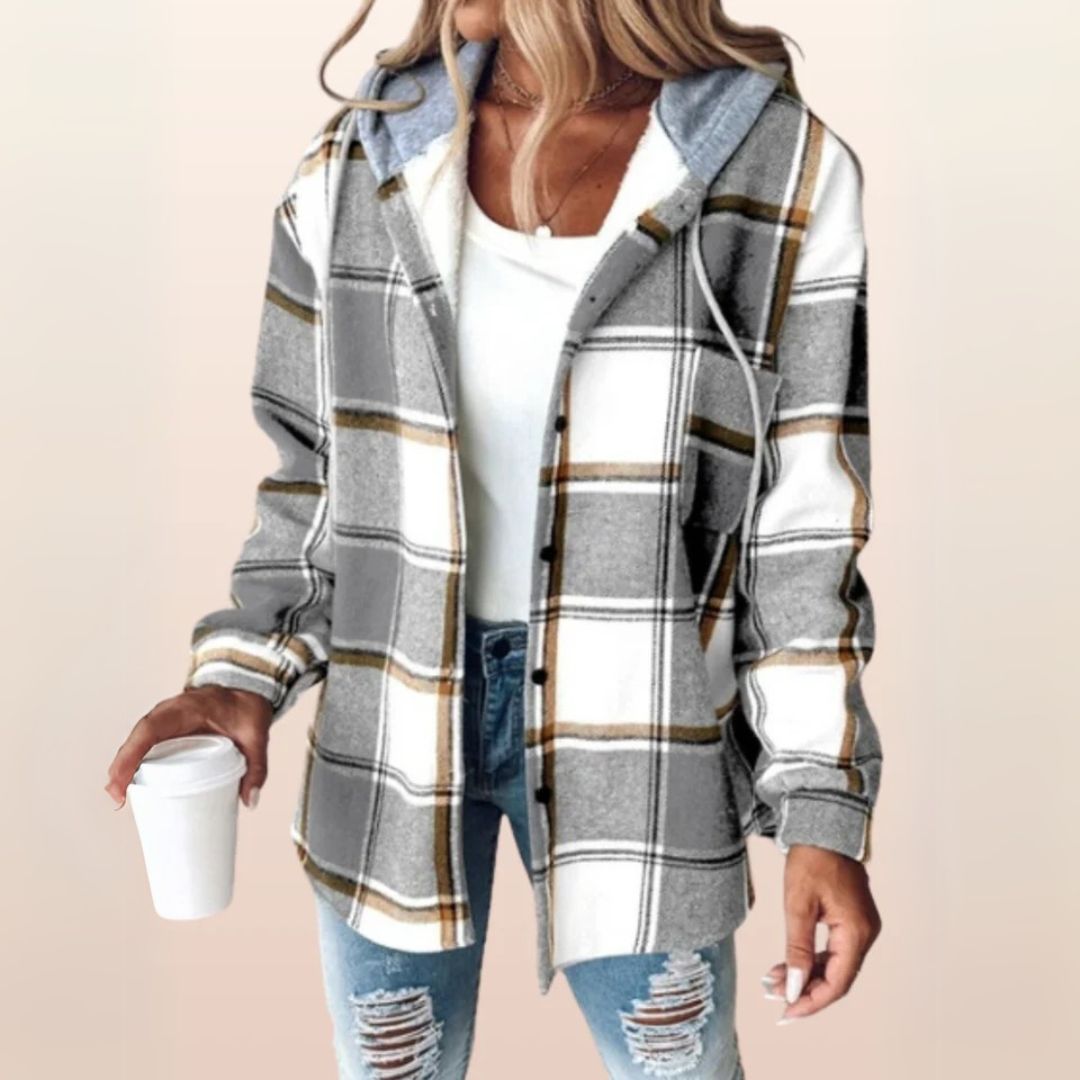 Heidi - Hooded Check Jacket