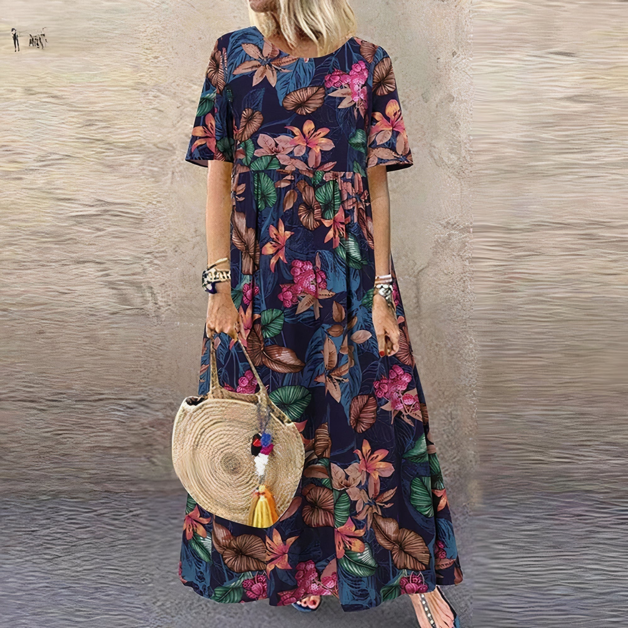 Lotte  - Vibrant Floral Maxi Dress