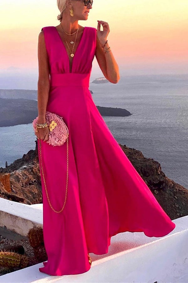 Elise - V-Neck Maxi Party Dress