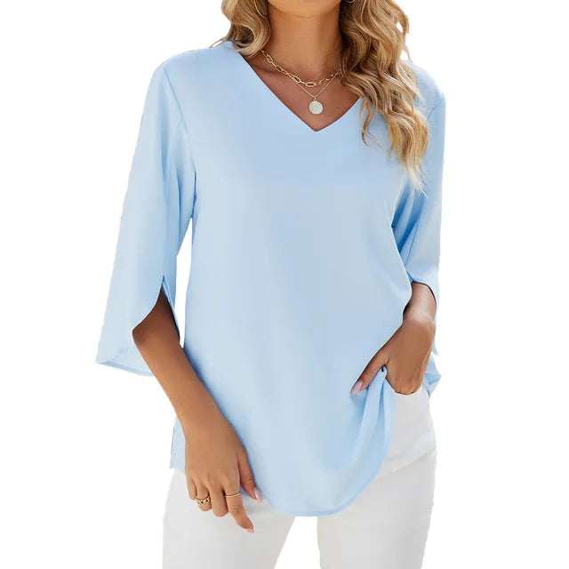 Cara - Stylish V-neck Blouse